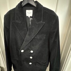 Alexa Chung Black Corduroy Women's Blazer
